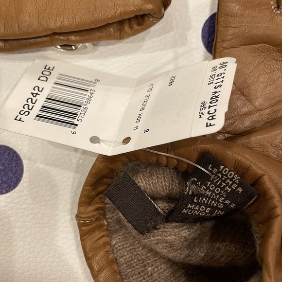 Coach Soho Cashmere Lined Buckle Leather Gloves - Picture 3 of 3